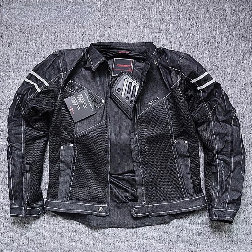 Breathable Denim Mesh Motorcycle Jacket