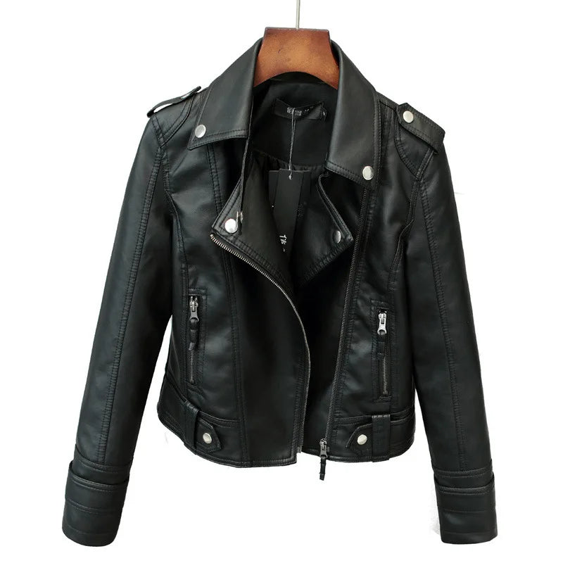 Women’s Motorcycle Leather Short Coat