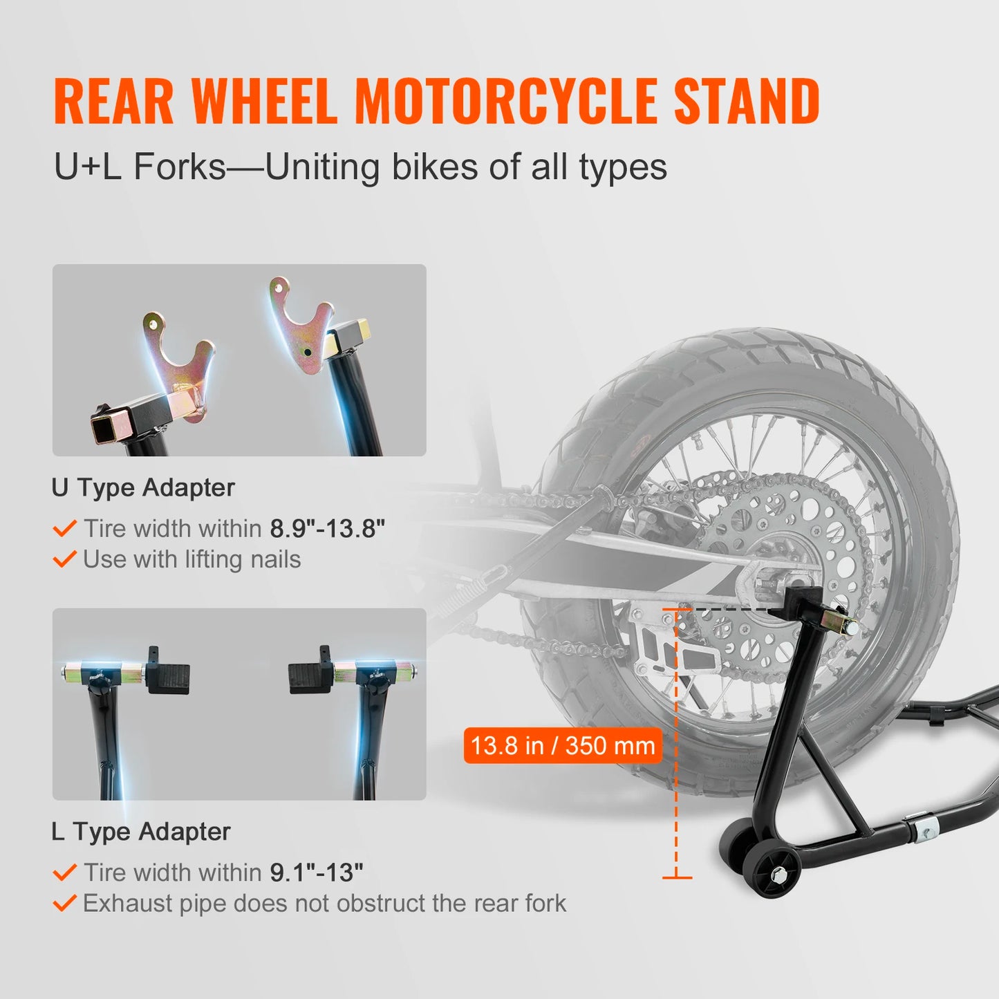 VEVOR Motorcycle Stand Lift 850lbs