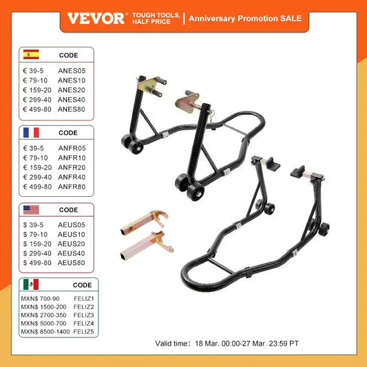 VEVOR Motorcycle Stand Lift 850lbs