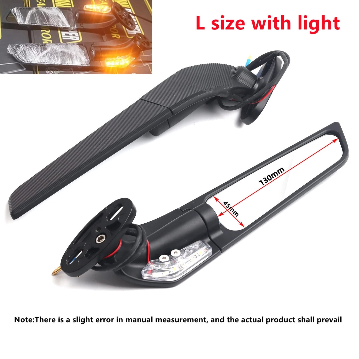 Rearview Mirror For Yamaha YZF R1 R3 R125 R25 R15V3 R1S Side Mirrors ModifiedWind Wing Rotating Espelhos Moto Espejo Retrovisor