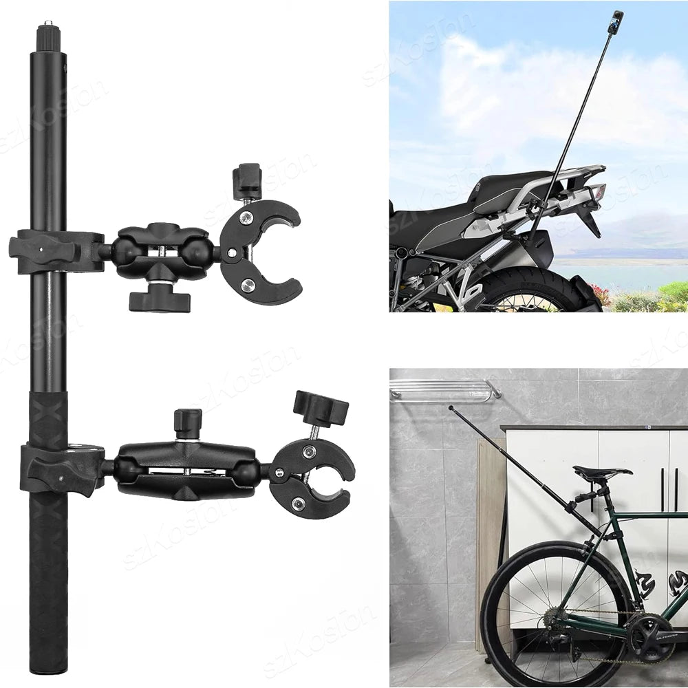 For Insta360 One X2,X3,X4 Motorcycle Bicycle Panoramic Selfie Stick Monopod Mount Handlebar Bracket For GoPro Hero 12 11 Accessory