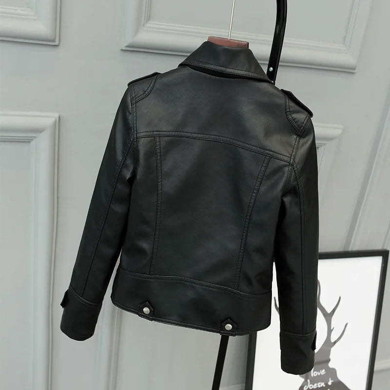 Women’s Motorcycle Leather Short Coat