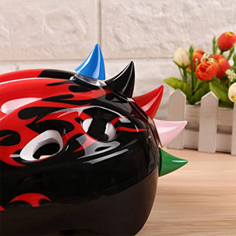 2Pcs Colorful Motorcycle Helmet Devil Horns, wings, Ears