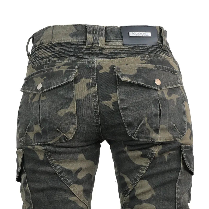 Women's Jeans Camouflage Riding High Waist Jeans